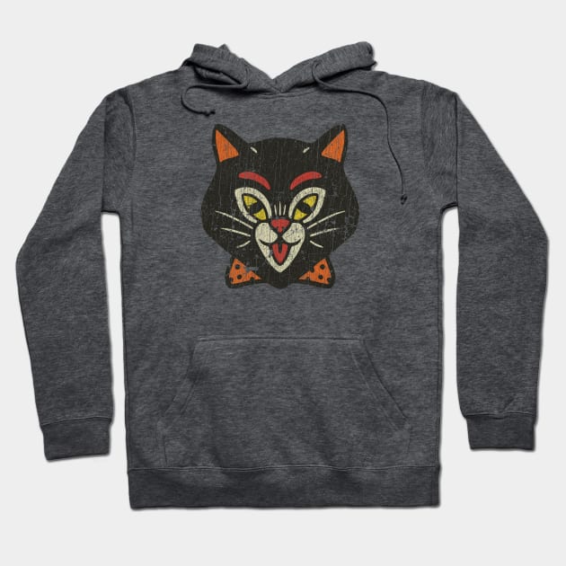 1950s Halloween Cat Hoodie by JCD666